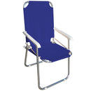Sedia in Alluminio Tessuto Texilene Blu Sedia Mare Campeggio Spiaggina Pieghevole