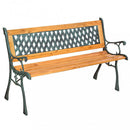 Panca Ghisa Ginevra 126x53x73 h cm in Legno Antracite