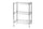 Etagère 3 niveaux 60x45x90 cm en métal chromé Tosini