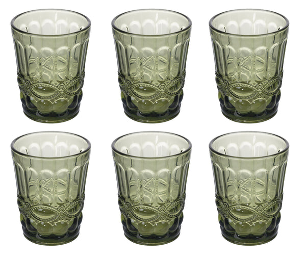 online Ensemble de 6 Verres Acqua Nobilis en Verre Villa d'Este Home Tivoli Vert foncé