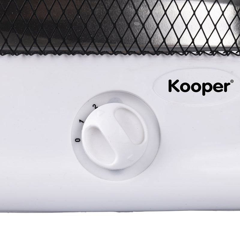 Stufa Alogena 800W 2 Elementi Kooper Thermo Bianca