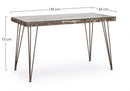 Scrivania Atlantide 130x65 in MDF effetto Cemento