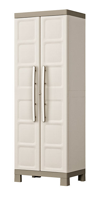 Armadio Portascope da Esterno 4 Ripiani 65x45x182H cm in Plastica Keter Excellence Beige/Tortora prezzo