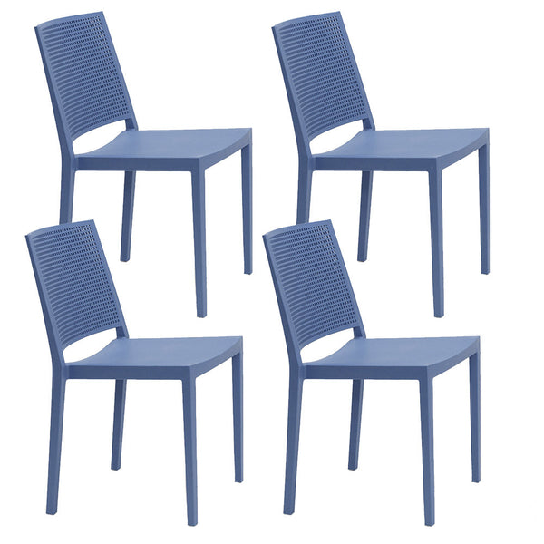 sconto Lot de 4 Chaises Empilables 81x46x56 cm en Polypropylène et Fibre de Verre Port Sugar Paper