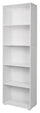 Bibliothèque 5 étagères 60x30x195 cm en MDF Blanc