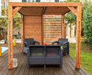 Pergola da Giardino con Veneziane Mobili 313x224x217 cm in Legno Picea Massello Termo Trattato