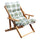 Fauteuil Relax 3 Positions Honey avec Coussin 84x60x100 h cm en Coton Vert