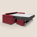 Divano Letto 3 Posti 220x100x95 cm in Tessuto Rosso