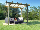 Telo Copertura per Pergola da Giardino 300x400 cm Ombreggiante in PVC Microforato Bianco
