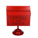 Portalettere Natalizio 30x21x40 cm in Metallo Rosso