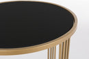 Set 2 Tavolino Afef Oro/Nero in Metallo