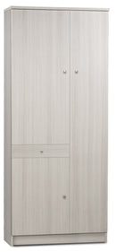 Armadio 3 Ante 1 Cassetto 77x183x34 cm Eucalipto