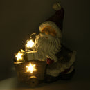 Pupazzo Babbo Natale in Resina con Led rosso cm 39,5x17,5xh47,5