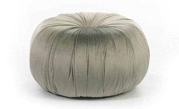 acquista Pouf en Tissu Velours Ø36 cm Gris