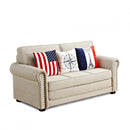 Divano Letto 180x85x92 cm in Tessuto Beige