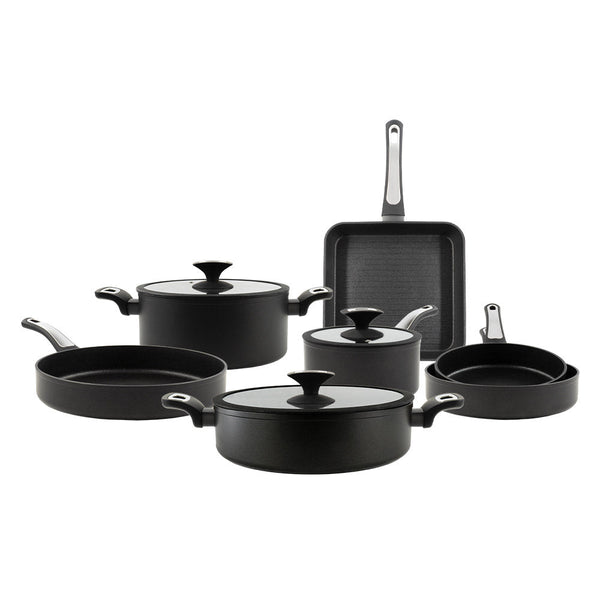prezzo Batteria di Pentole Set 10 Pezzi Antiaderente Induzione Silex Elegance Black Nero