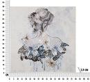 Dipinto Woman 1 80x2,8x80 cm in Legno e Tessuto