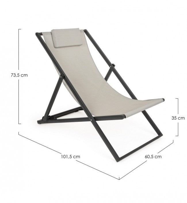 Set 4 Sdraio Pieghevoli Taylor Grigio Scuro Taylor Grigio Scuro 