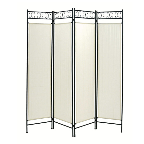 Séparateur en fer 4 portes 160H180cm Toile noire online
