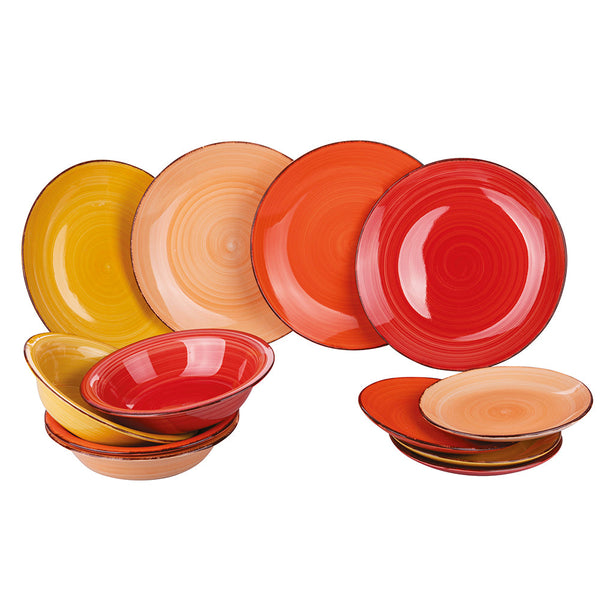 prezzo VdE Tivoli 1996 Baita Sunset Service de table en grès 12 pièces