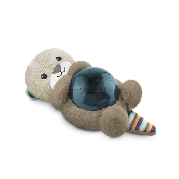 Lontra con Proiettore Oceano e Pesci 25x15x10 cm in Peluche Beige acquista