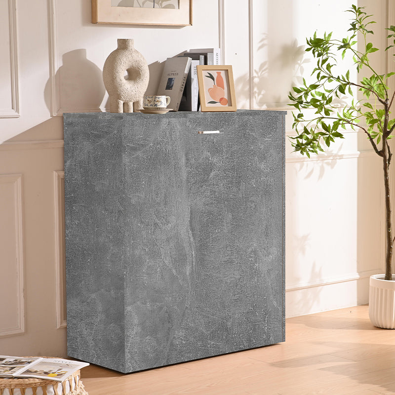 Letto Singolo a Scomparsa Salvaspazio con Materasso Pieghevole Grigio      