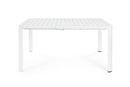 Tavolo Allungabile da Giardino 149x97/149x77.5 cm in Alluminio Kiplin Bianco