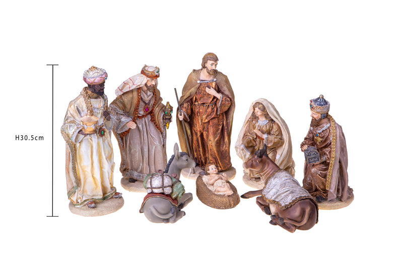 Natività 8 Personaggi 30,5 cm in Resina