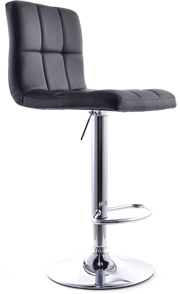 prezzo Tabouret avec vérin à gaz et siège pivotant en simili cuir noir Vandi