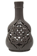 Vaso Carving Grigio 16,5x11x27 cm Porcellana Fango