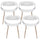 Set 4 Sedie 62x54x74 cm in Polipropilene Diletta Bianco