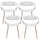 Set 4 Sedie 62x54x74 cm in Polipropilene Diletta Bianco