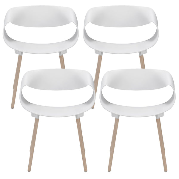 sconto Set 4 Sedie 62x54x74 cm in Polipropilene Diletta Bianco