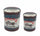 Lot de 2 Poufs Ronds en MDF Moto Blu