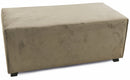 Panca in Velluto 100x48x44 cm Soriani Tortora