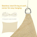 Vela Ombreggiante Protettiva 4x3m  in HDPE Beige