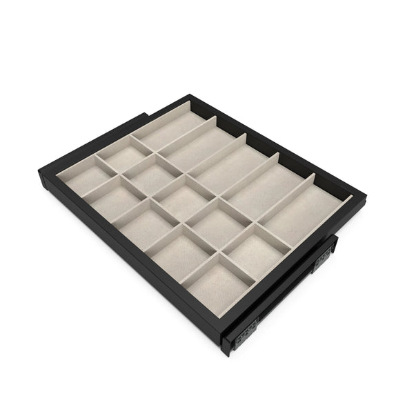 Kit tiroir organisateur et cadre pour armoire 600 mm en aluminium et plastique Emuca gris pierre sconto