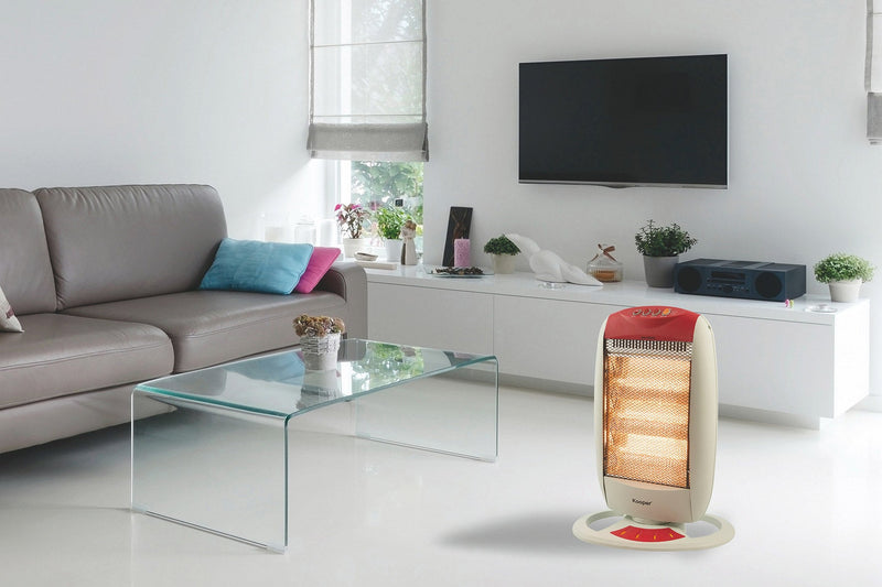 Stufa Alogena 1200W 3 Elementi Kooper India Rossa