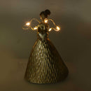 Angelo resina oro con ali led cm 12,5x7xh20,5