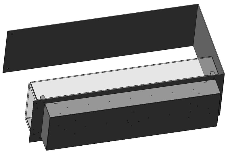 Camino a Bioetanolo da Incasso 100x30x60 cm Infire U1000 Slim Nero  