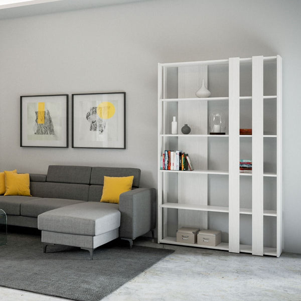 prezzo Libreria Moderna 5 Ripiani 120x36x204 cm in nobilitato Bianco