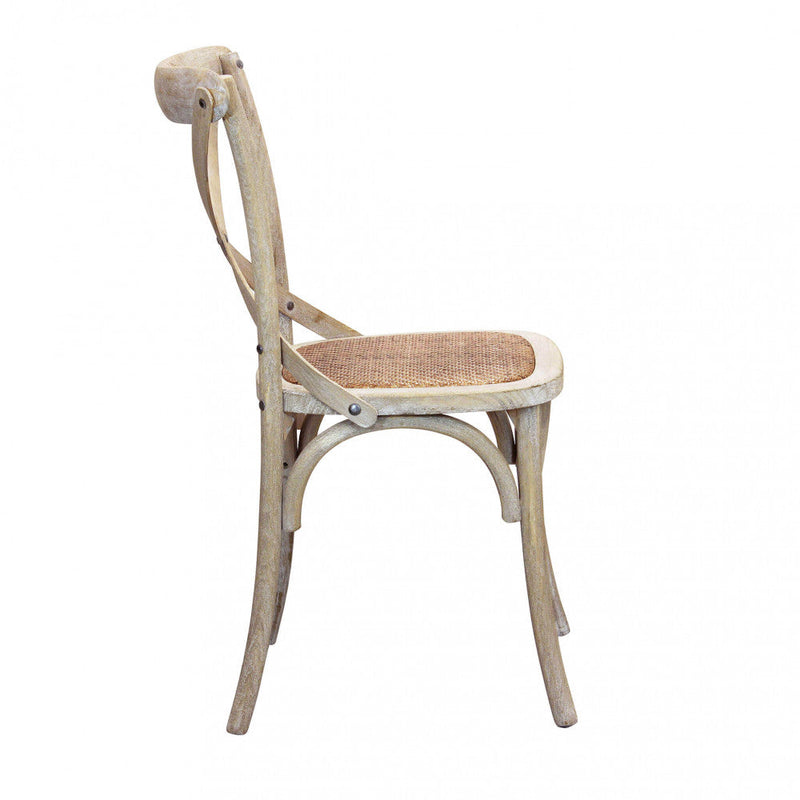 Sedia Cross 46x42x87 cm  in Legno Marrone