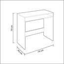 Scrivania Porta Pc 79x43x78 cm in Legno Bianco