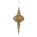 Set 12 Palline Decorative per Albero di Natale con Punta H19,8 cm Oro