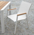 Sedia da Giardino 53x65xh87 cm in Alluminio Idaho Plus Bianco