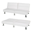 Divano Letto Prontoletto Alba Rivestimento in Similpelle Bianco