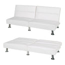 Divano Letto Prontoletto Alba Rivestimento in Similpelle Bianco