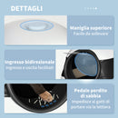 Lettiera Chiusa per Gatti 52x41x38 cm Design Pieghevole con Coperchio Bianca e Nera  