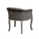 Poltrona Coreen in Velluto Taupe 61x61x71 h cm in Legno Tortora