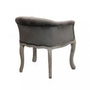 Poltrona Coreen in Velluto Taupe 61x61x71 h cm in Legno Tortora